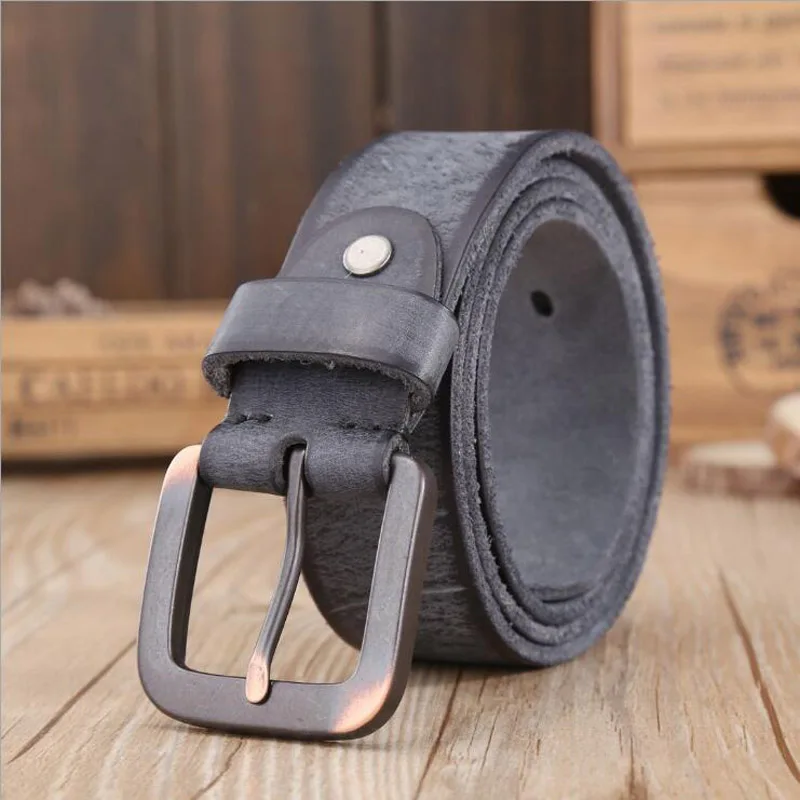 

Genuine Leather Belt Men First Layer Cowskin Durable Jeans Belts Luxury Designer Male Belt Quality Guarantee XKS058