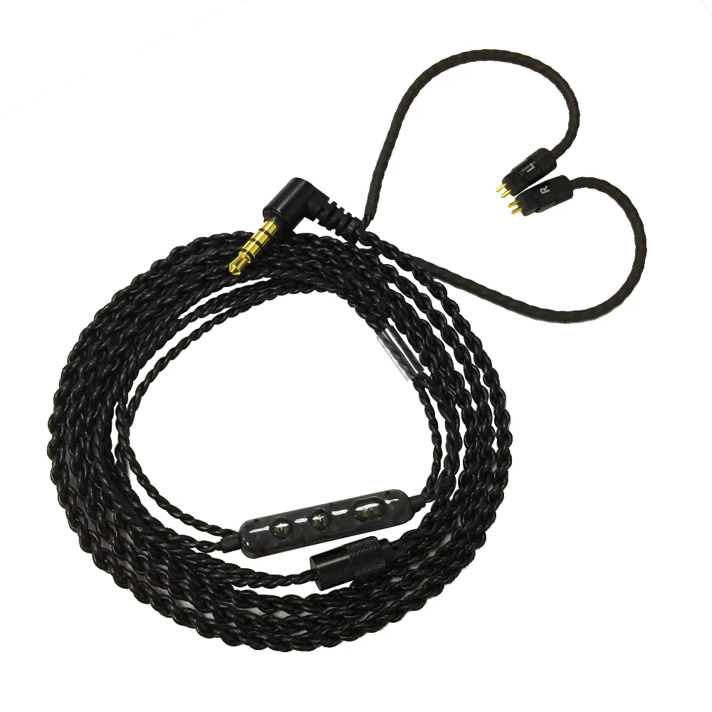 Кабель для монитора в ухо сменный плетеный кабель наушников провод IEM 0 78 мм 2