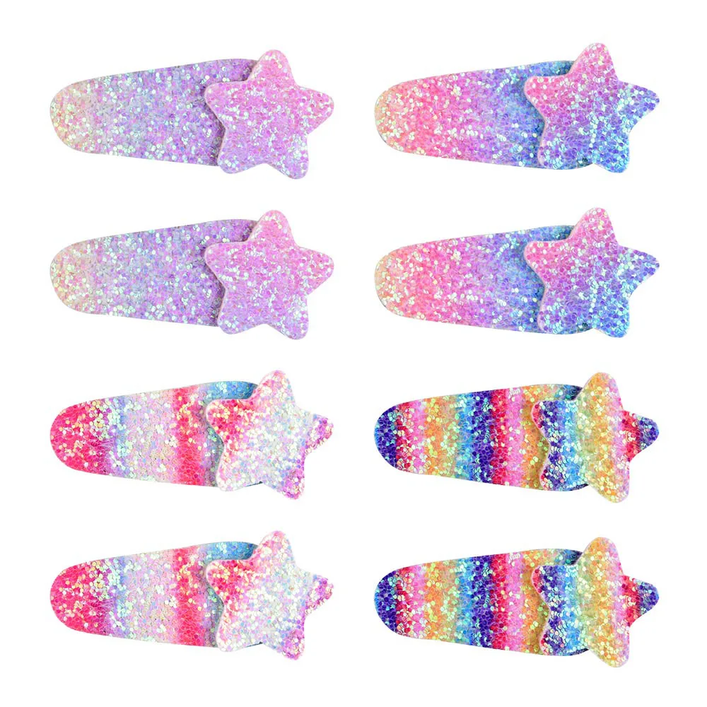 2 шт. ручная работа мини заколки с блестками для девочек бантами волос блестящие