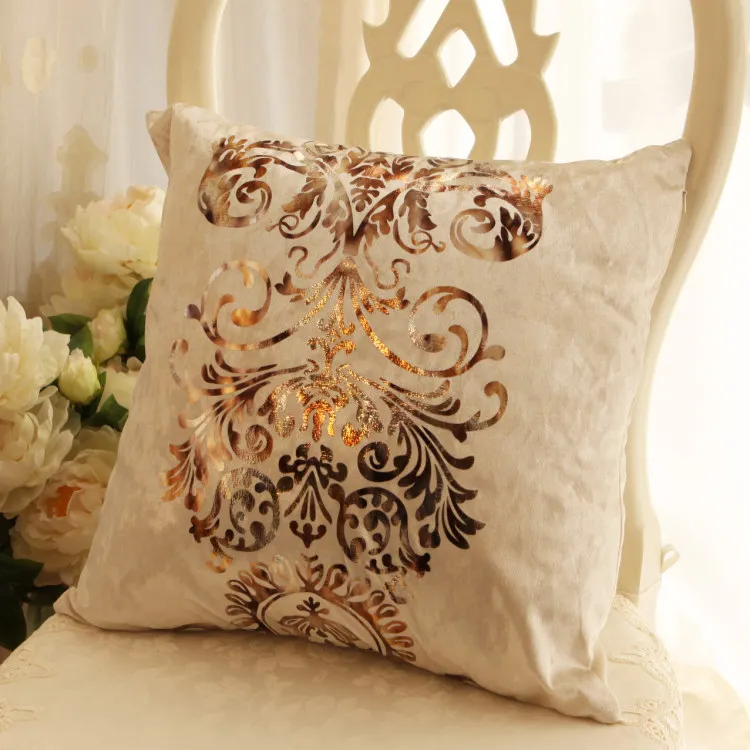 Наволочка ou Velvet fabric с геометрическим рисунком наволочка горячей штамповкой 45x45