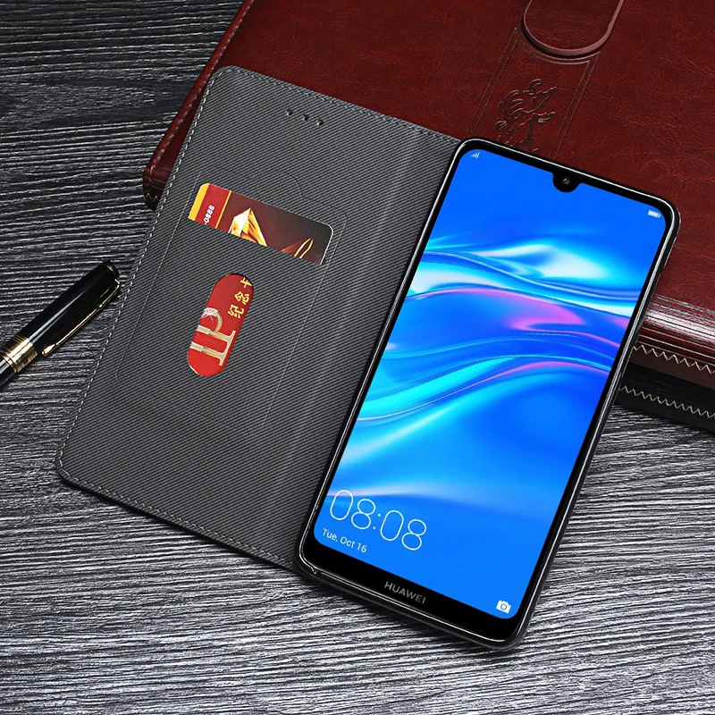 Чехол для телефона Huawei Y7 2019 кожаный чехол книжка роскошный защитный Prime
