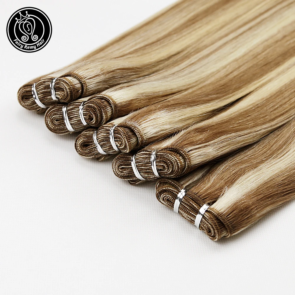 Сказочные волосы Remy 16 &quot 22&quot индийские прямые пряди с двойным нарисованным