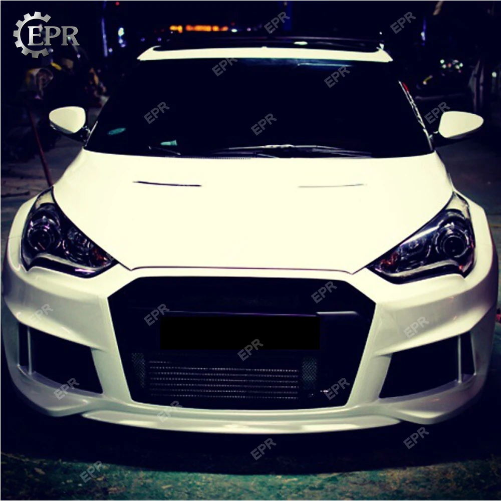 FRP передний бампер для Hyundai Veloster Lordpower широкий корпус из стекловолокна тюнинг