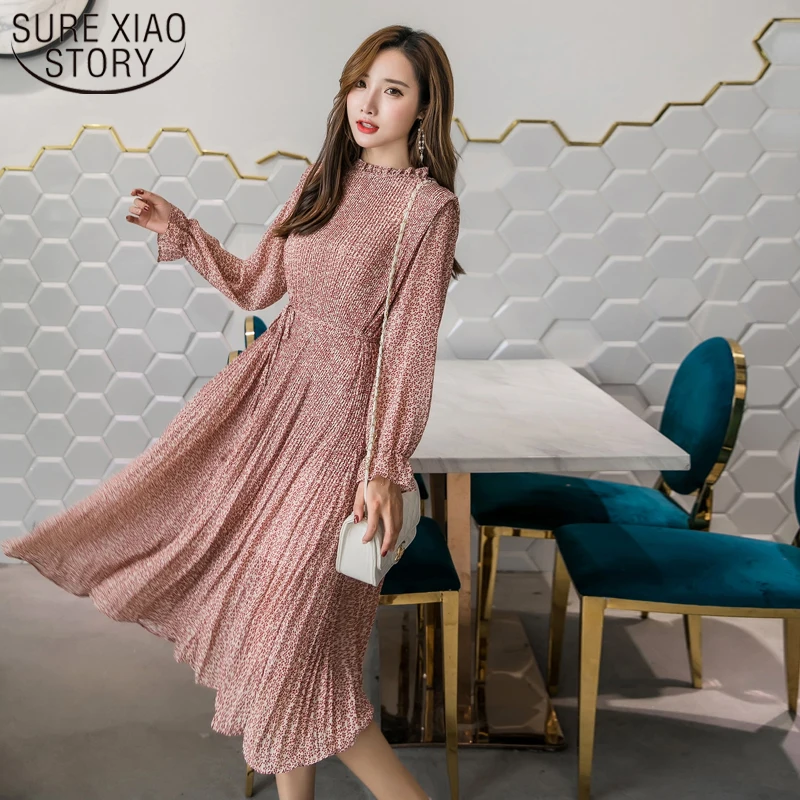 Women Long Dress 2021 Summer Casual O-neck Puff-Sleeve Oversize Dots Elegant Female Dress Ladies Loose Vestidos Femme 9941