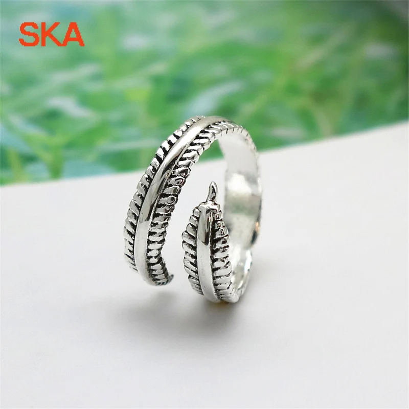 Ска обручальные кольца серебряный цвет Anillos Mujer Винтаж открытый палец ювелирные