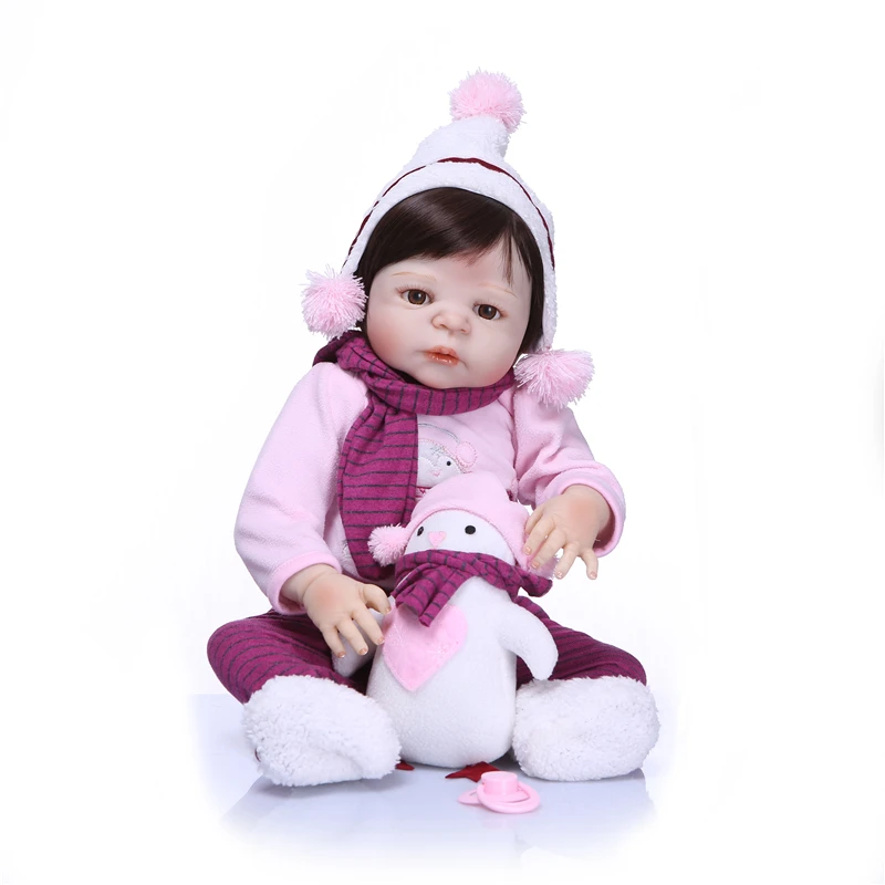 NPK Bebe Reborn 55 см силиконовые куклы реалистичные виниловые принцессы для маленьких