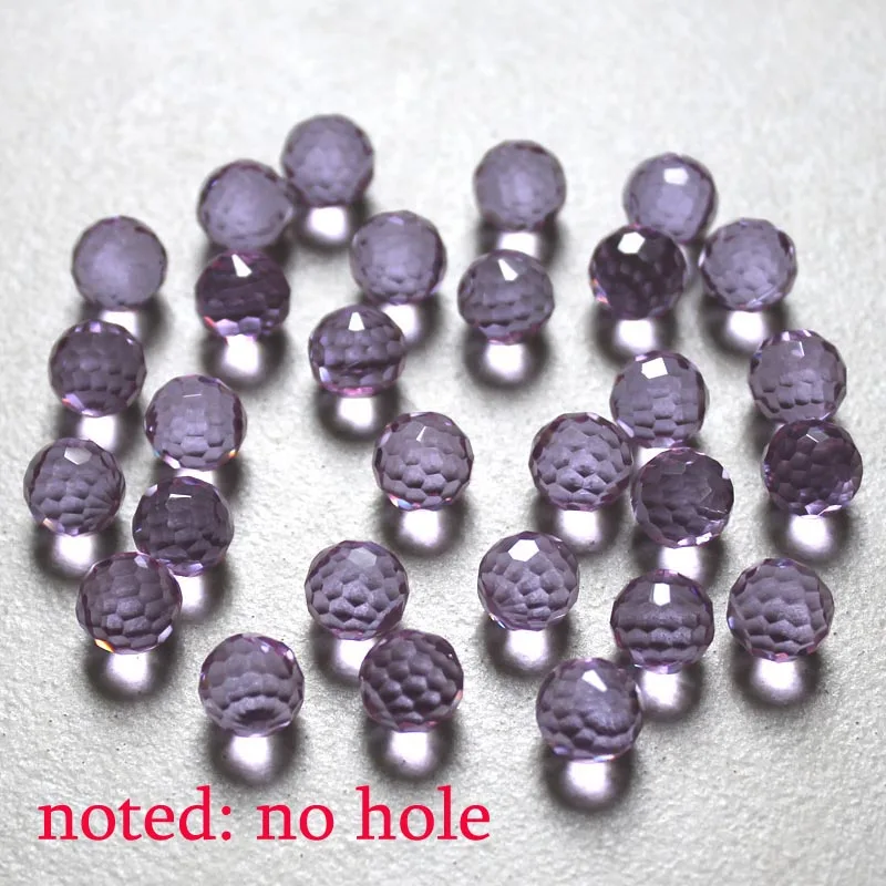 04 lt violet Без отверстия 8 мм круглый гранёный Форма стекло, кристалл, камень клей на ожерелье аксессуары для моды pandent DIY бусины - Цвет: 04 lt violet