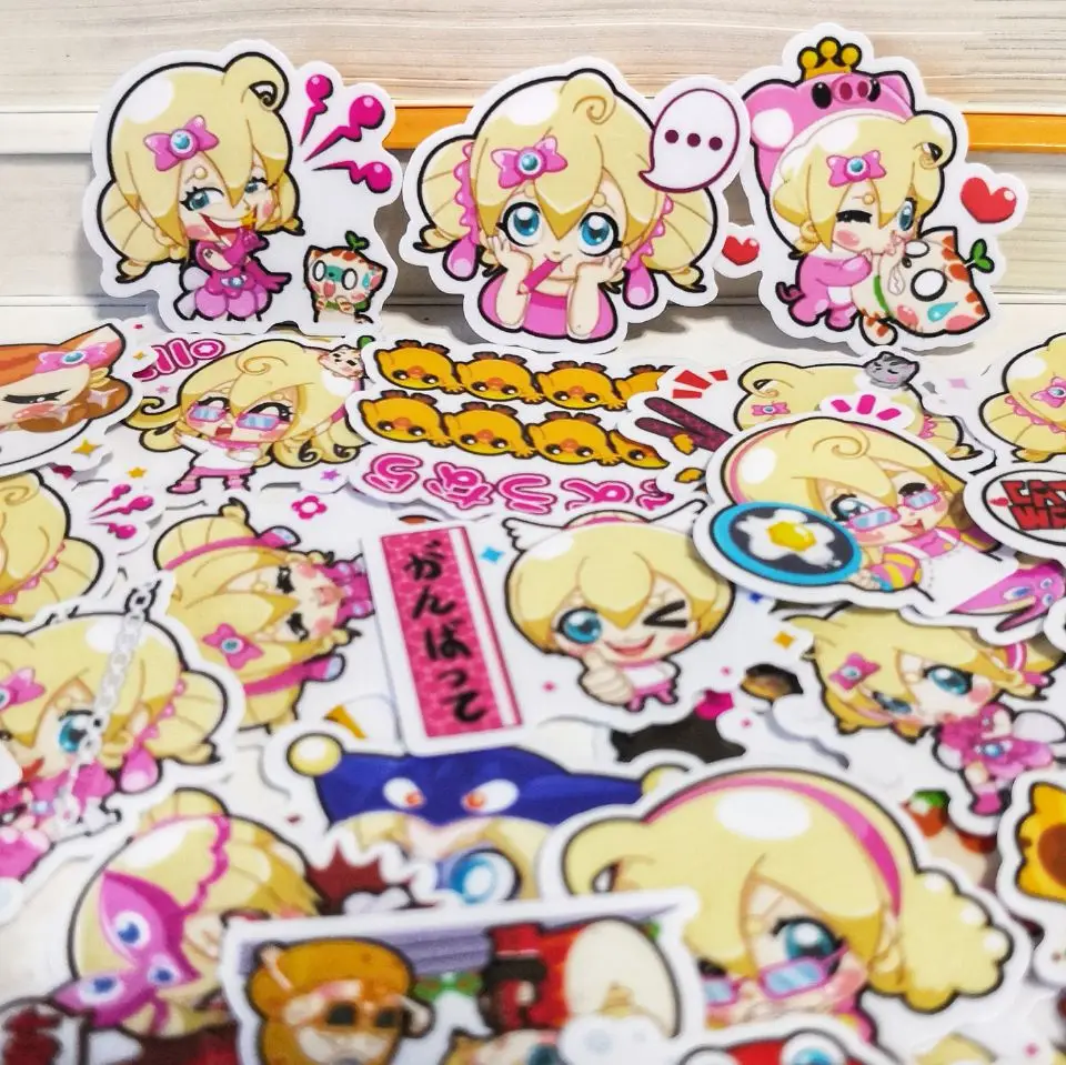 20/40pcs Cute Blonde Little Beauty Cartoon Sticker Laptop Suitcase Bicycle Guitar Skateboard Children's Toys Randomly Not Repeat |
