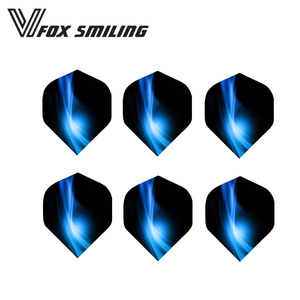 6 flight blue Fox Smiling алюминиевый дротик валы и хороший шаблон Дротика s полеты аксессуары для игры в Дартс для профессионального Дротика s - Цвет: 6 flight blue