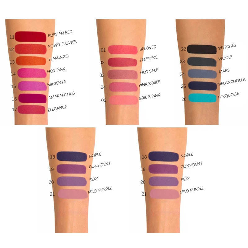 Pudaier 26 colors Liquid lip gloss Waterproof Nude Velvet Matte Lipstick Long Lasting Metallic Lip Gloss Cosmetic Lips Makeup | Красота и