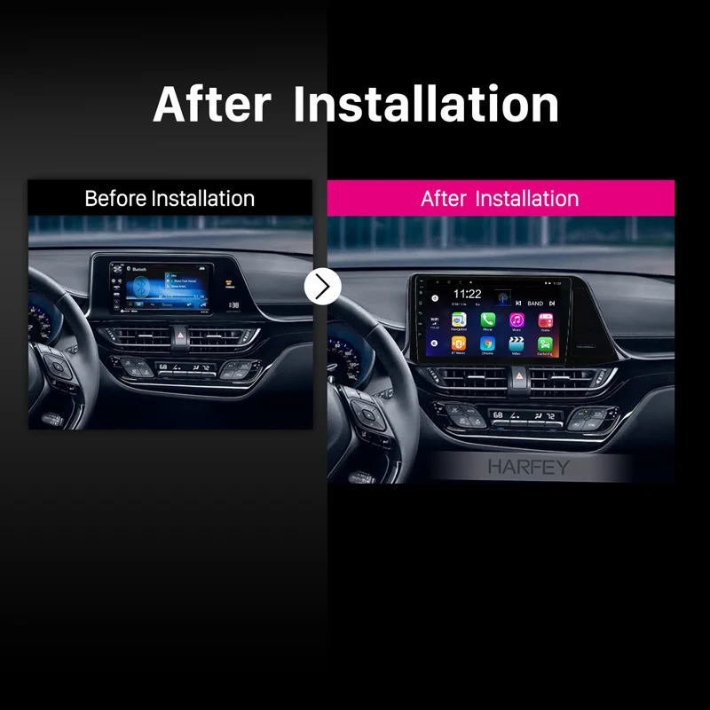 Harfey GPS навигация Радио 9 &quotAndroid 8 1 для 2016-2018 Toyota C-HR LHD Bluetooth 3G Wifi цифровой ТВ камера