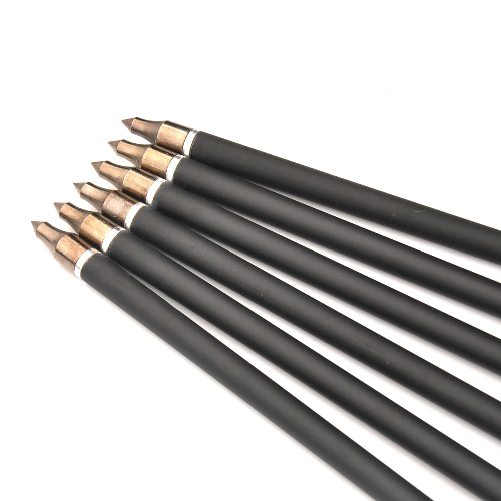 

Carbon Arrows 6/12/24pcs 30" Spine 600 OD 7.8mm with 5 inch True Feather and Replaceable Arrow Head for Archery Shooting Hunting