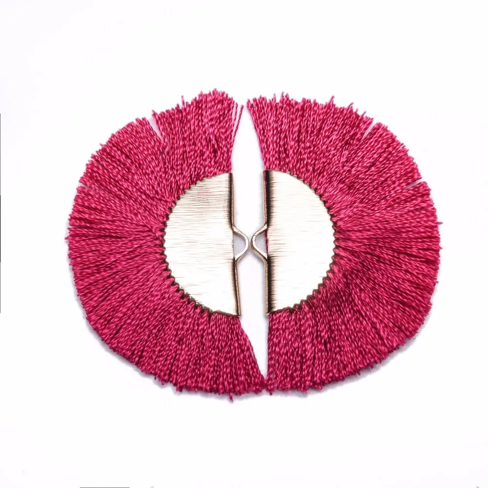 assoonas L142 4.3cm silk tassels jewelry materials accessories parts golden clip diy earrings pendants making hand made | Украшения и