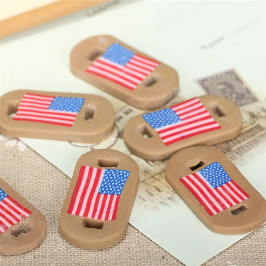 Бусины из полимерной глины в виде флага США 10 шт./лот | Украшения и аксессуары