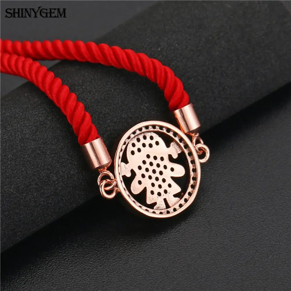 Женский браслет ShinyGem милый с микро цирконием регулируемый ручной работы из