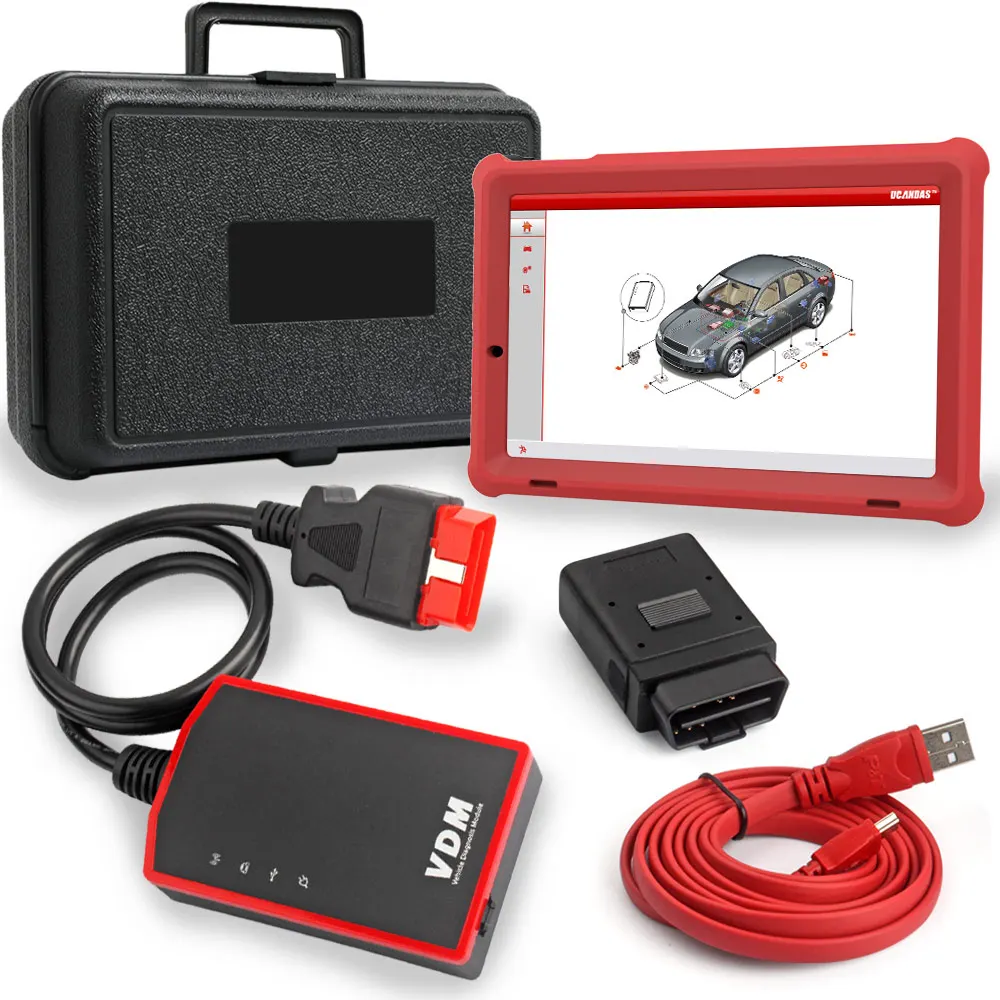 UCANDAS VDM V4.1 OBD2 Профессиональный Автомобильный сканер TPMS SRS SAS сброс масла полная система ODB2 OBDII диагностический инструмент Бесплатное обновление