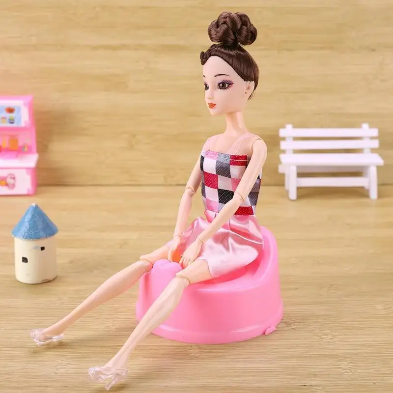 1 шт. Кукольный Аксессуар пластиковый Туалет Реплика кукольный домик набор