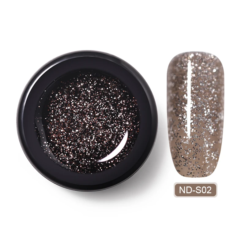 ND-S02 NICOLE DIARY 5 мл Блестящий Гель-лак для Ногтей Сияющий долговечный впитывающий УФ-гель с УФ-лампой красного цвета лак для дизайна ногтей - Цвет: ND-S02