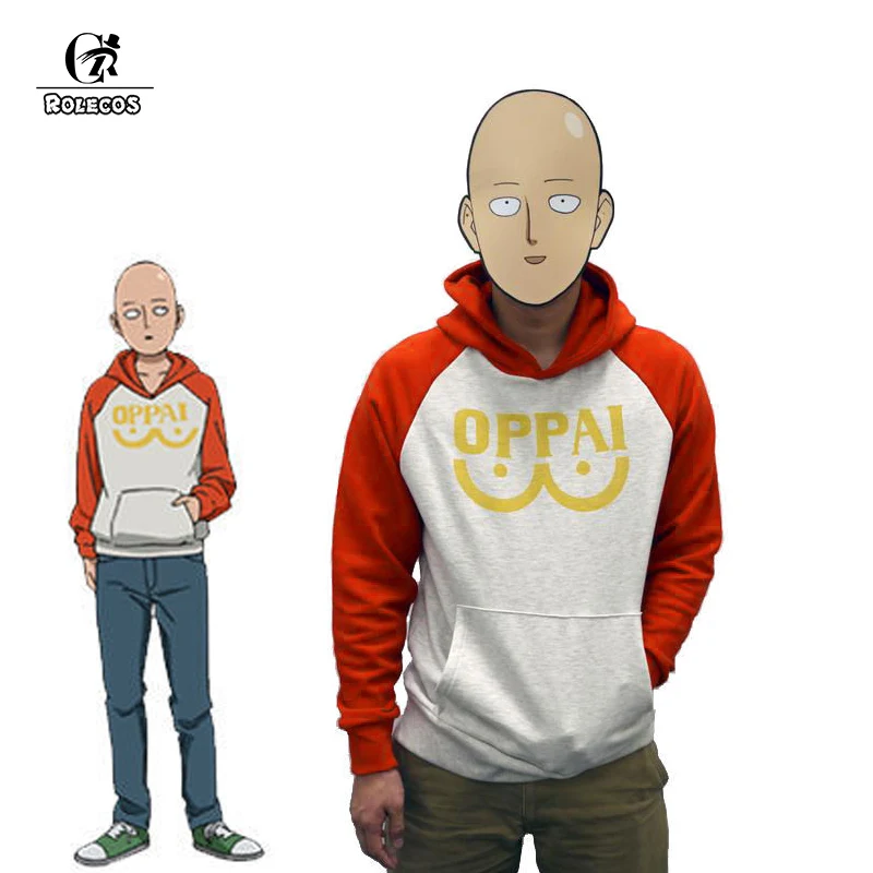 Rolecos Аниме One Punch Man 2 Косплей Костюм герой Сайтама Толстовка Oppai длинный рукав
