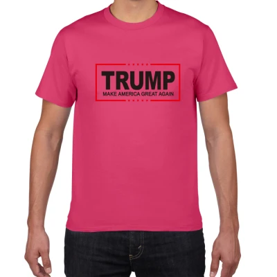 Потрясающие футболки Liberty guns Beer Trump, Забавные футболки для мужчин, хлопок, уличная одежда Trump, Забавные футболки, крутая футболка homme - Цвет: W168 fuchsia