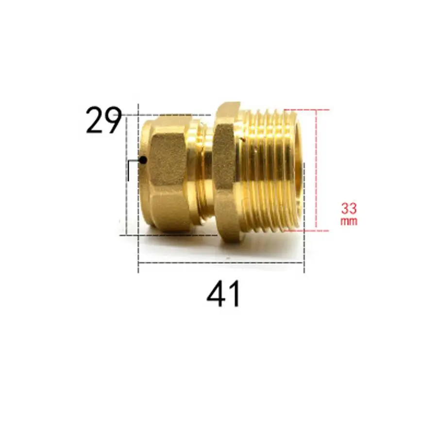Подходит для 16/20 мм ID/OD PEX-AL-PEX трубка x 1 &quotBSPP Мужской Латунный фитинг трубы