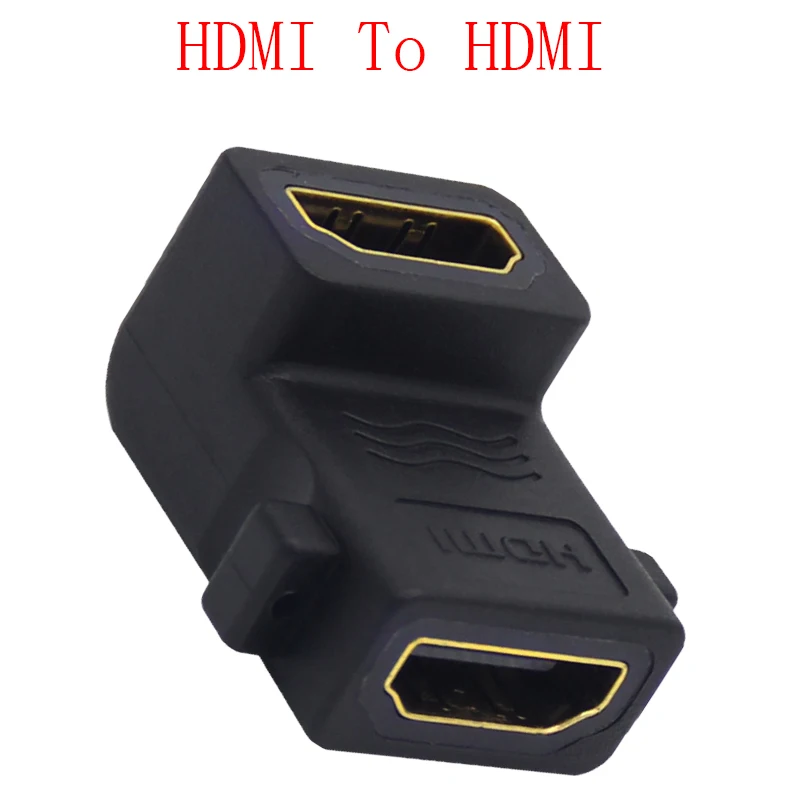 Фото 90 градусов HDMI адаптер Женский на разъемы преобразователи Поддержка Audio Return Channel 90 градусов HDMI адаптер Женский на разъемы преобразователи Поддержка Audio Return Channel