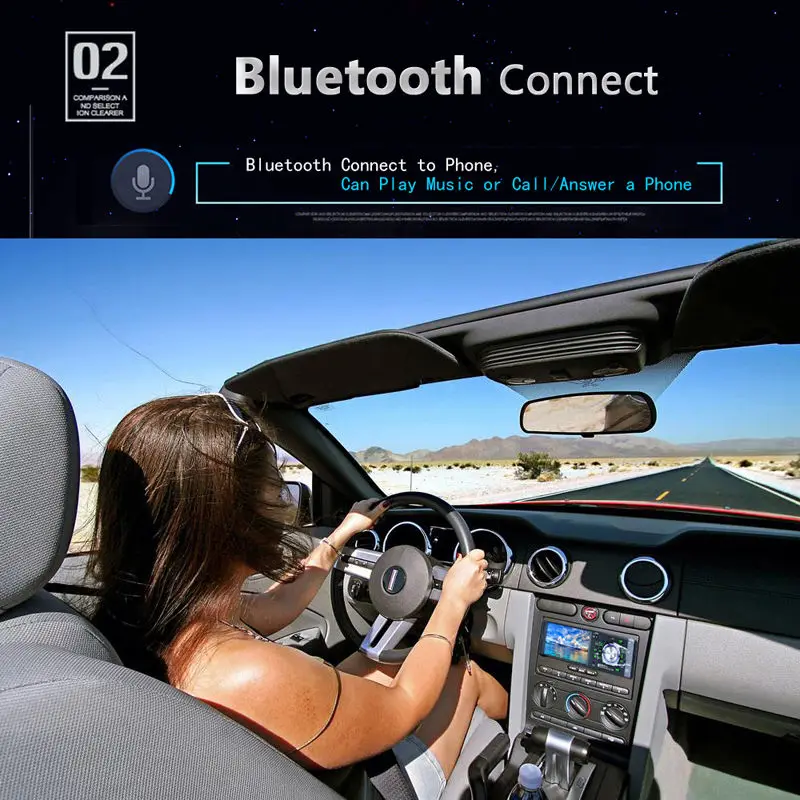 Авто 4 1 &quot1DIN MP5/MP4 плейер с микрофоном стерео радио автомобиля Bluetooth FM/USB/TF/AUX