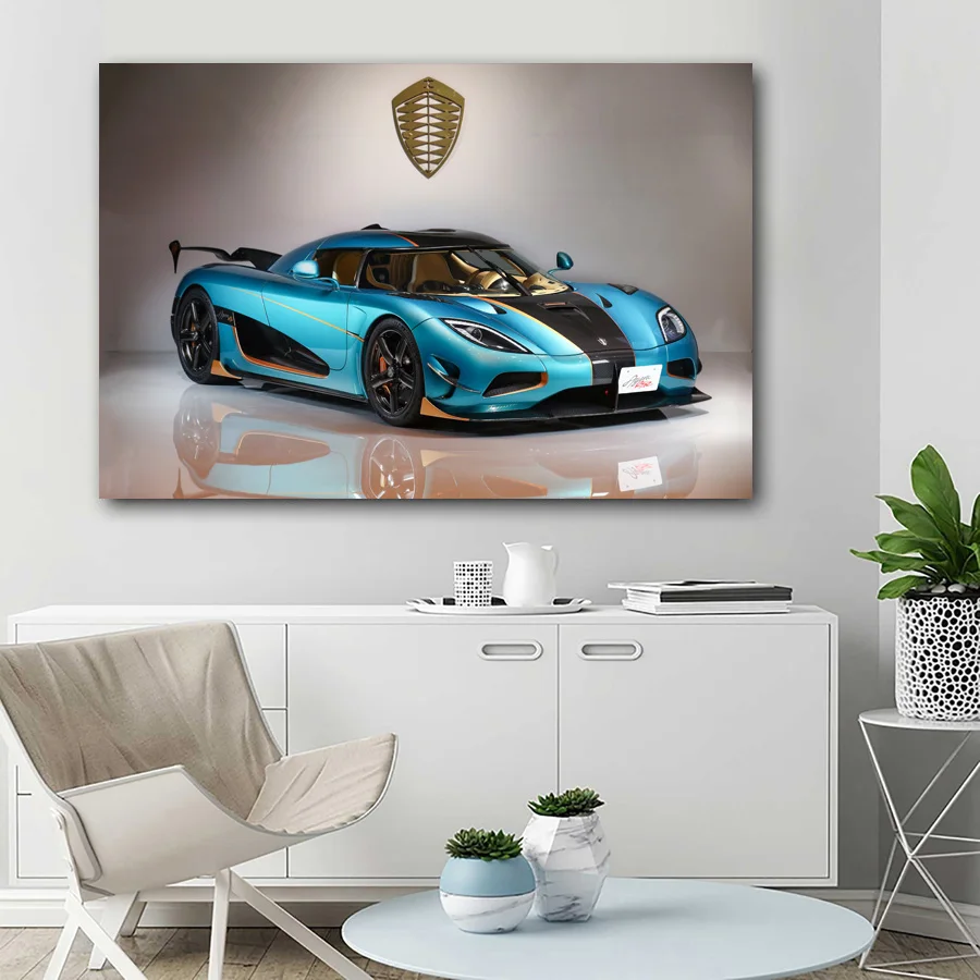 Koenigsegg Agera супер автомобиль печать на холсте настенный художественный плакат