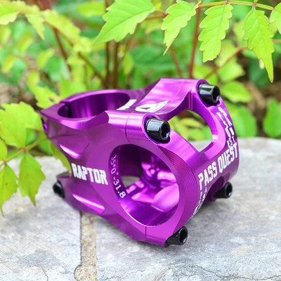 Фиолетовый Pass Quest bicicleta 31,8 мм 28,6 мм велосипедная вынос MTB DH ENDURO велосипедная вынос черный/фиолетовый/красный/зеленый/синий Тайвань OEM велосипедная труба - Цвет: Фиолетовый