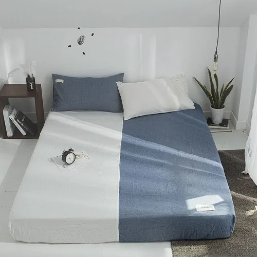 fitted sheet 2 Мягкая и дышащая Простыня из хлопка, простыня на кровать, Наволочка на кровать, sabanas 160/180x200 см - Цвет: fitted sheet 2