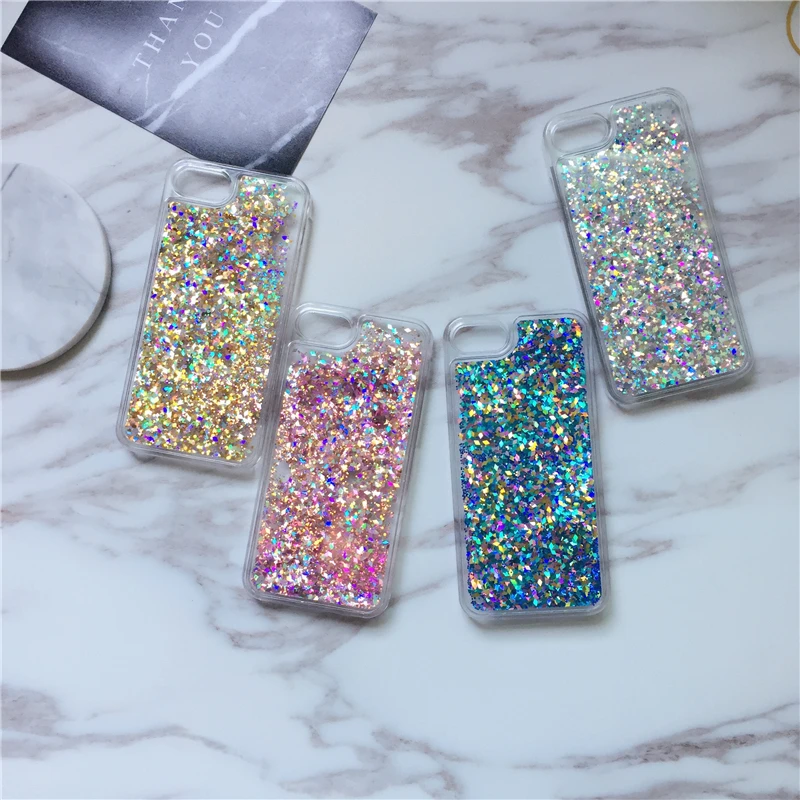 From Jenny Newest Glitter Liquid Quicksand Shiny Cover For iPhone 7 7plus Case for 6splus 6 6S 6plus Hard |