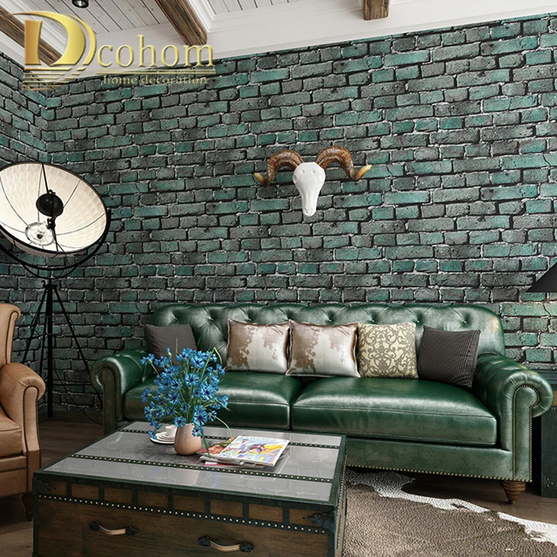 Пвх ретро промышленная чердачная настенная бумага красный черный желтый