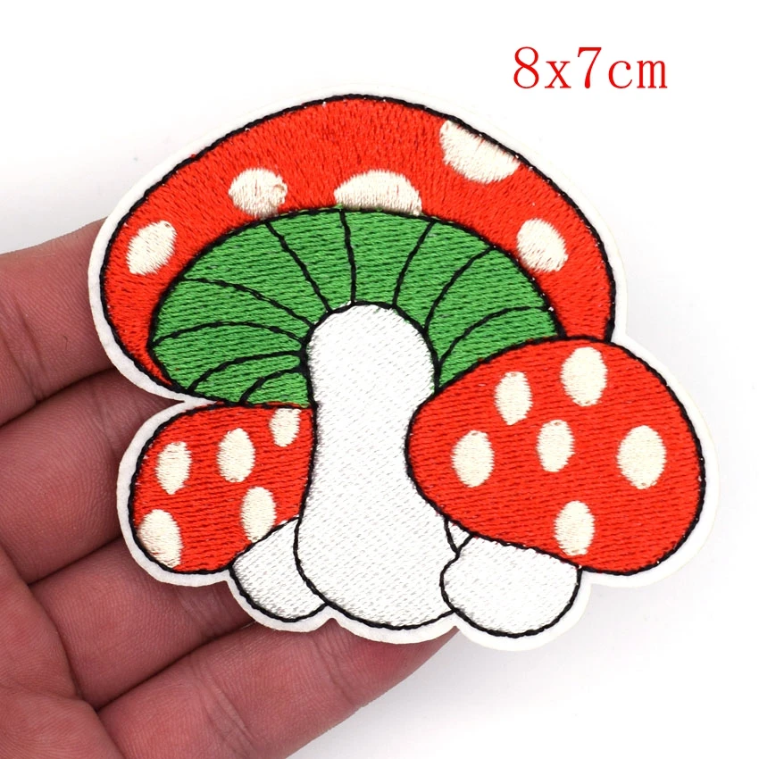 Мир Магия заплатки в виде гриба знак хиппи логотип ретро байкерская куртка