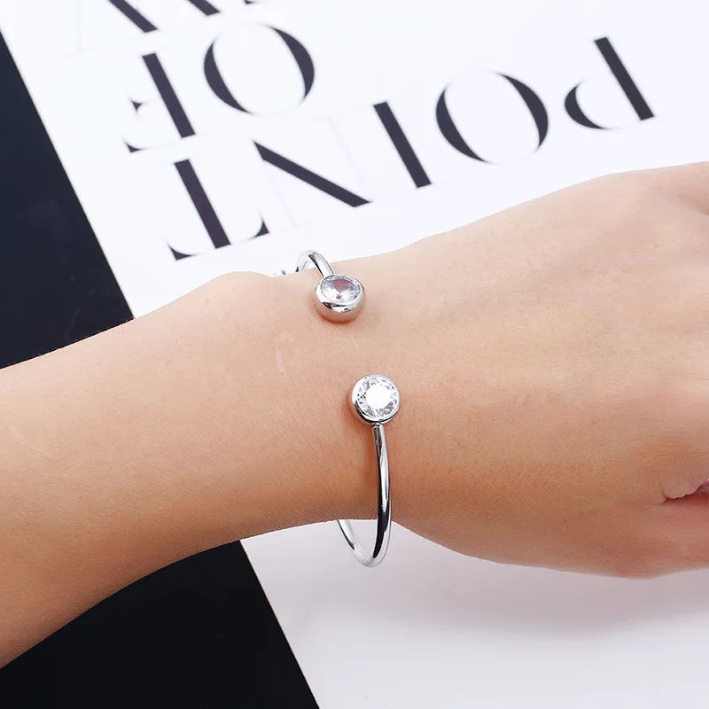 Enacolor простой открытым украшение очаровательный браслет золото из сплава Braclet 2018