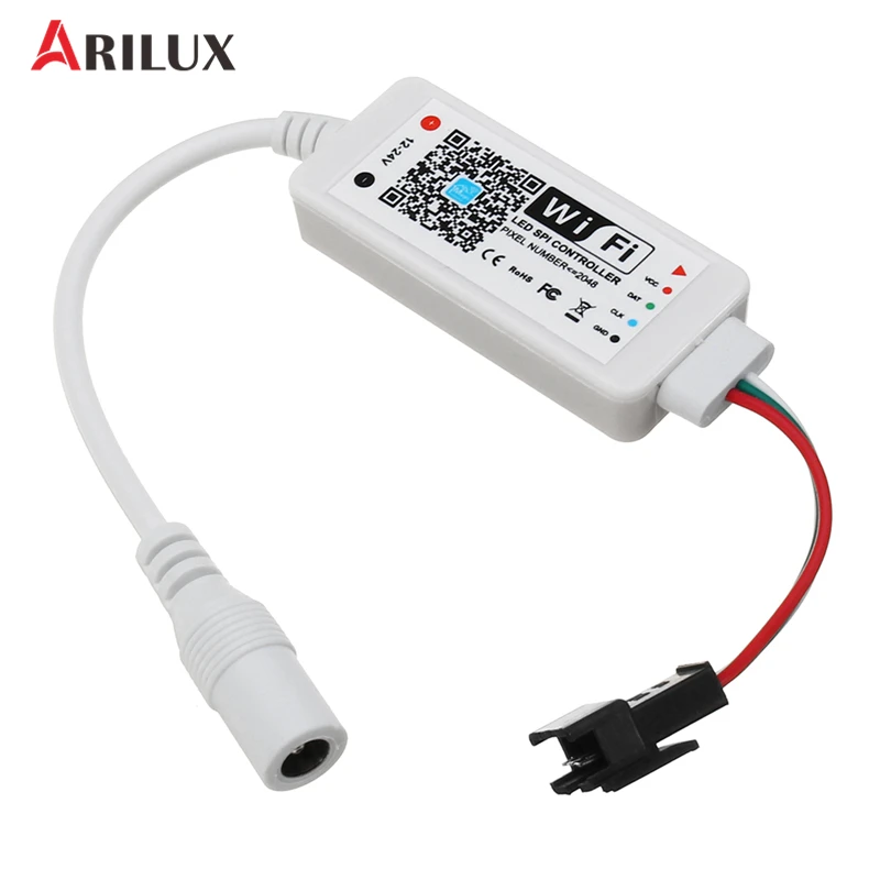 ARILUX AL-LC12 2048 пикселей WI-FI Smart Alexa Управление; Светодиодный Волшебная полоска Управление; для WS2811 Светодиодные ленты света приложения Управление DC12-24V