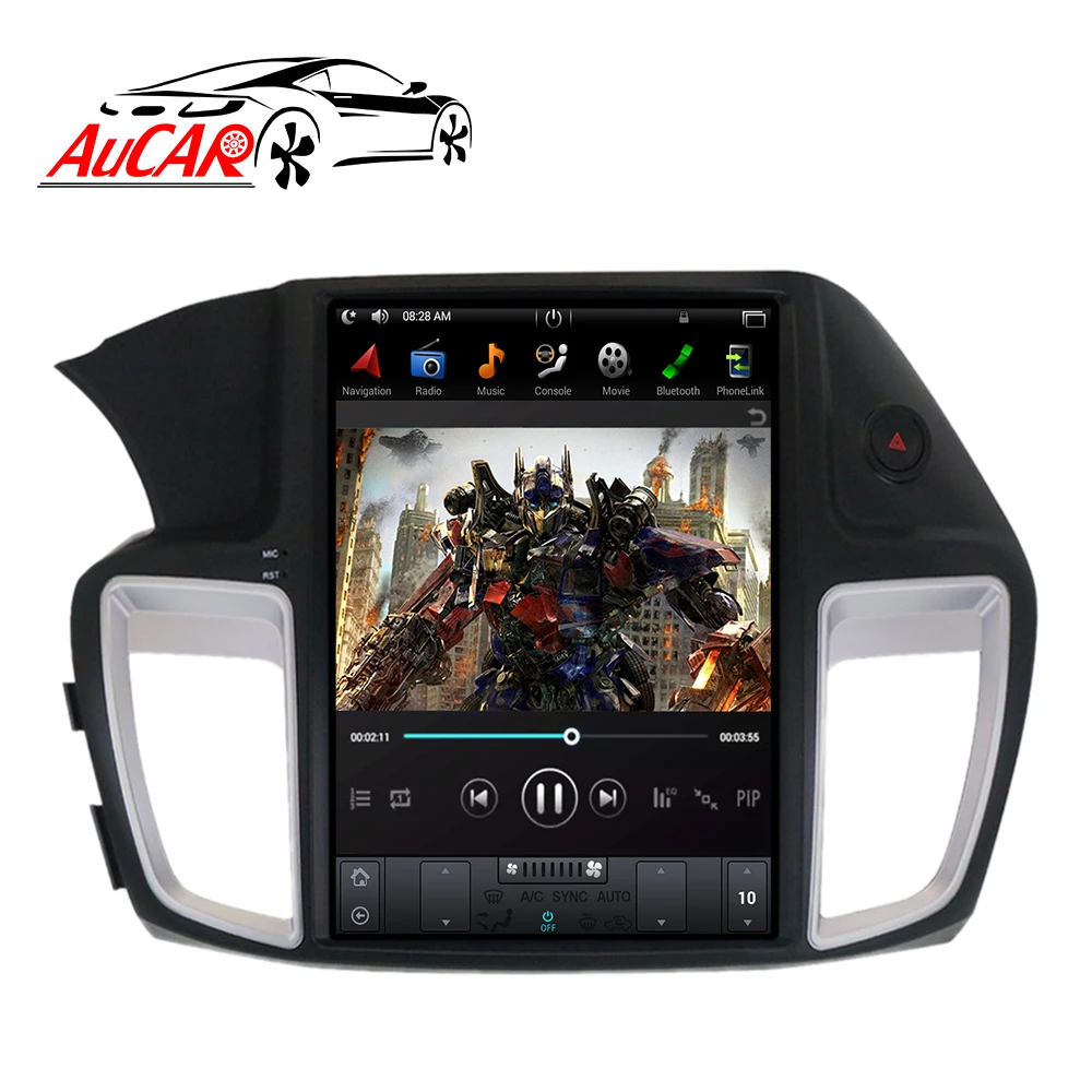 Автомагнитола Aucar в стиле Tesla 2 din gps-навигация для Honda Accord 2013-2017 Android 8 1