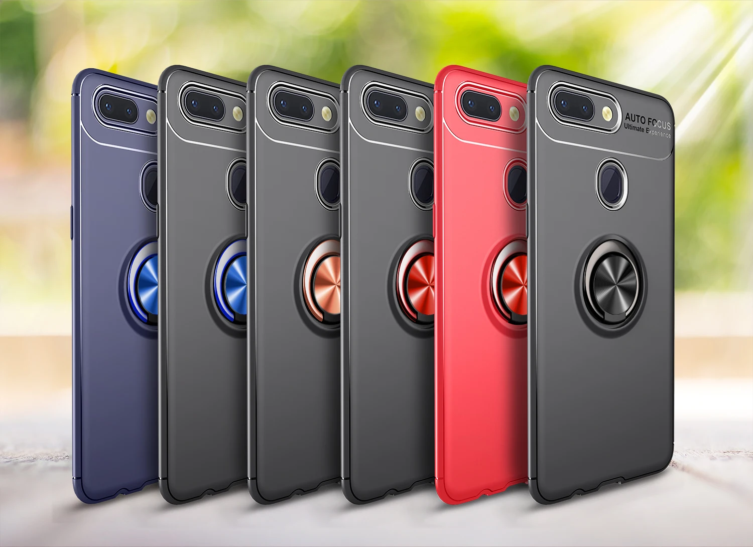 Чехол для OPPO R15 Pro из ТПУ со скрытой подставкой с автомобильной Магнитная