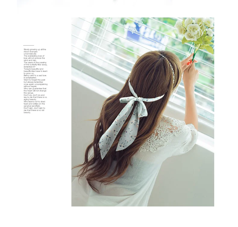 Повязка на голову женская с цветочным принтом корейский ободок жемчужинами и