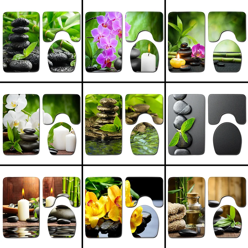 3 шт. Нескользящие коврики для ванной комнаты из кораллового флиса|Коврики