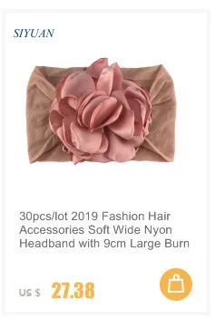 30pcs/lot Summer Style Soft Nylon Elastic Headband with 4.6 inch Grosgrain Ribbon Hair Bow Girl Hairband 35C Available HB089