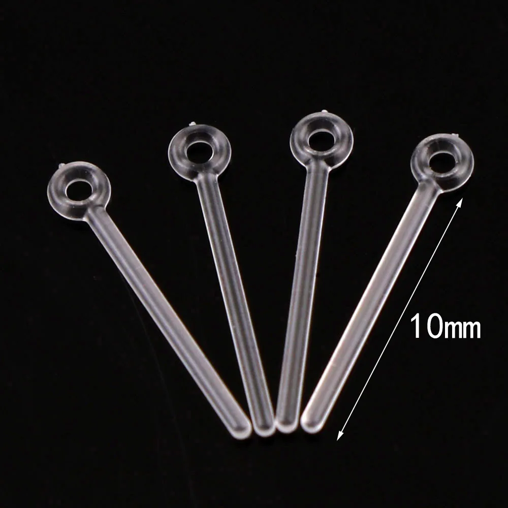 Прозрачный пластик с отверстием для ушей 20 шт. шпильки ювелирных изделий