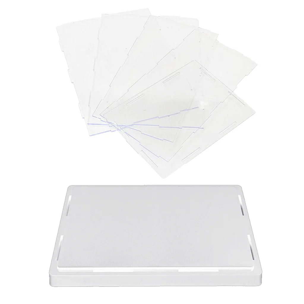 White 1 прозрачная акриловая коробка для дисплея, пылезащитный чехол для детской модели, игрушки для кукол, дисплей, куб, 20x10x10 см, Показать чехол, коробка для хранения - Цвет: White