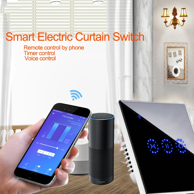 Ewelink APP Умный дом WiFi электрические сенсорные жалюзи переключатель для штор