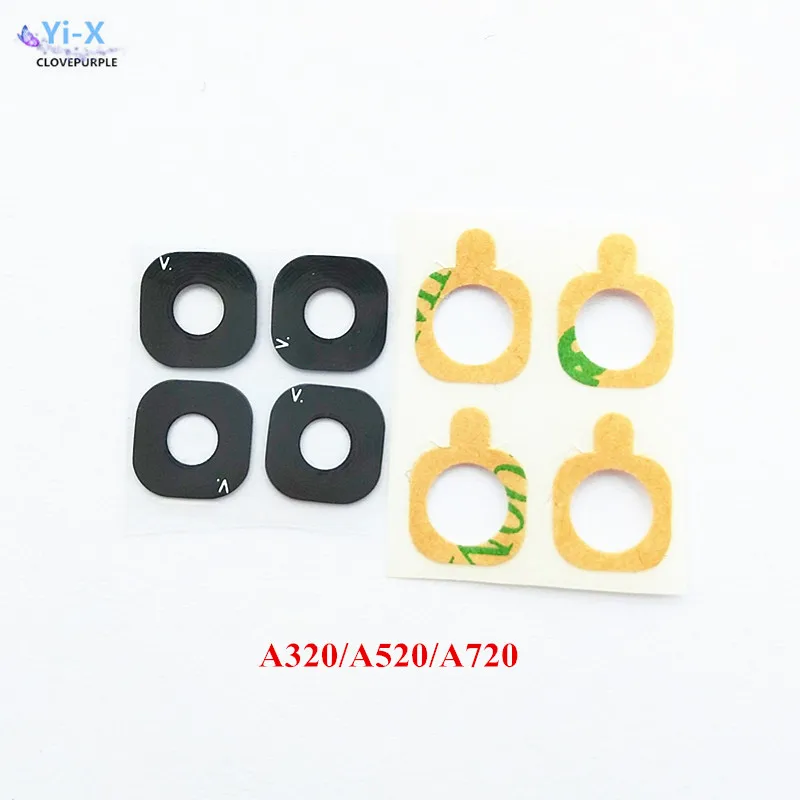 Оптовая цена 50 шт./лот стеклянная задняя камера с наклейкой для Samsung Galaxy A320 A520 A720/A3