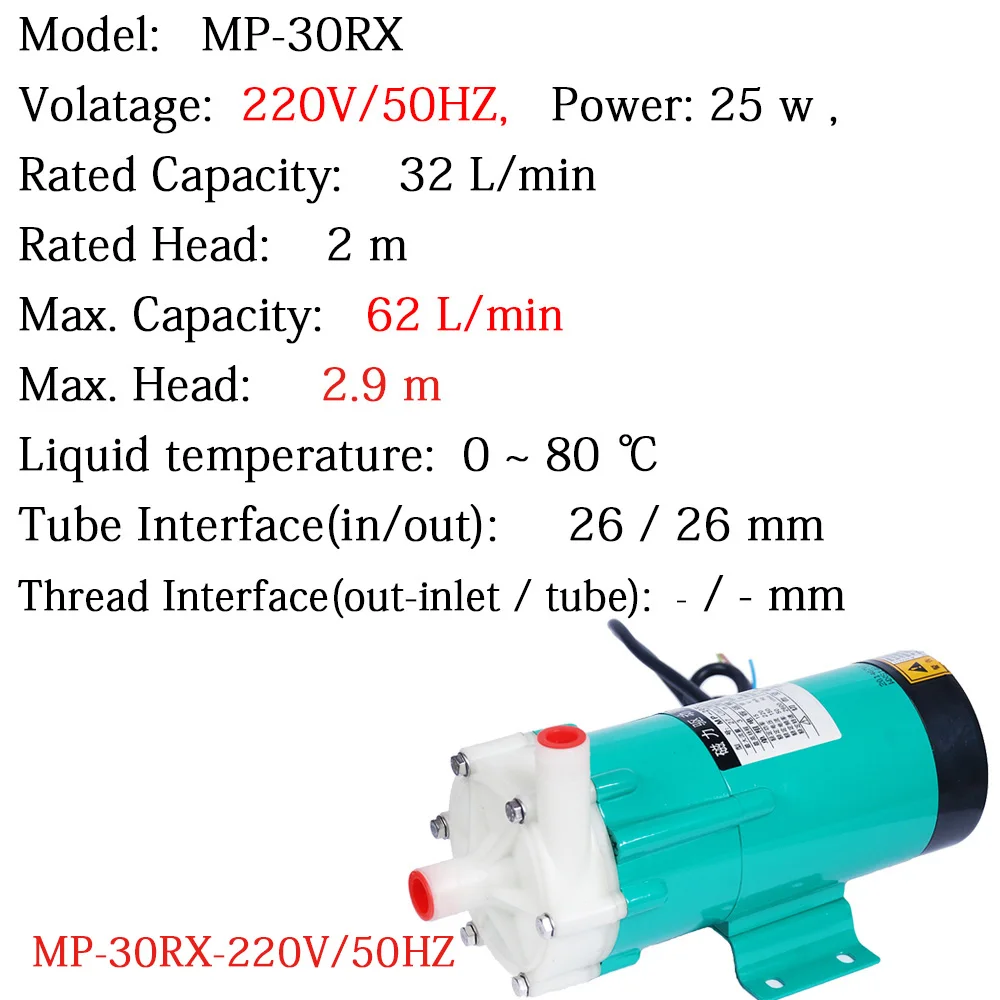 Центробежное рабочее колесо магнитный привод водяной насос MP 30RX 50 Гц 220 В очистка