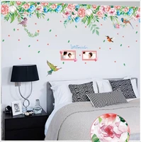 new arrival large size 17055cm flower bird love photo vinyl wall stickers for bedroom living room home decor decals