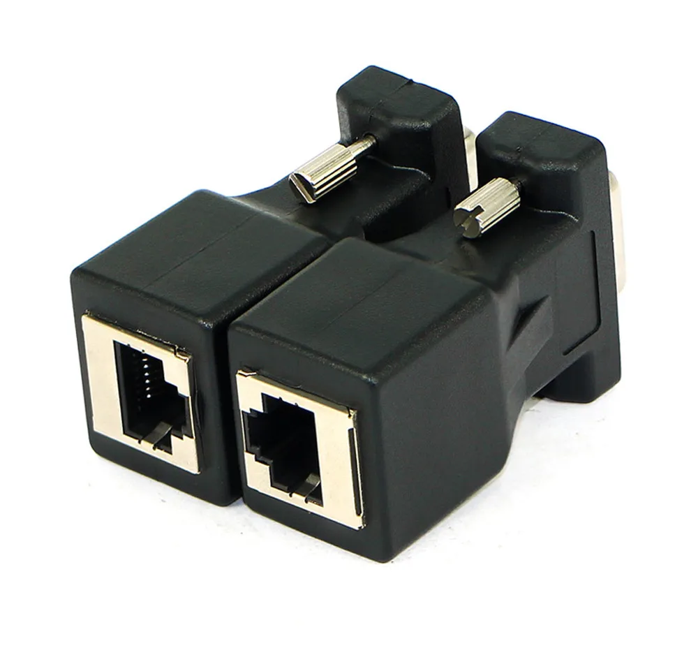 Сетевой удлинитель VGA Malloom со штекером и гнездом на LAN RJ45 CAT5 CAT6 20 м новинка 2018 1 пара