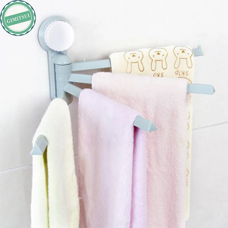 Настенный Полотенца держатель 4 поворотные бары ABS Для ванной стойка