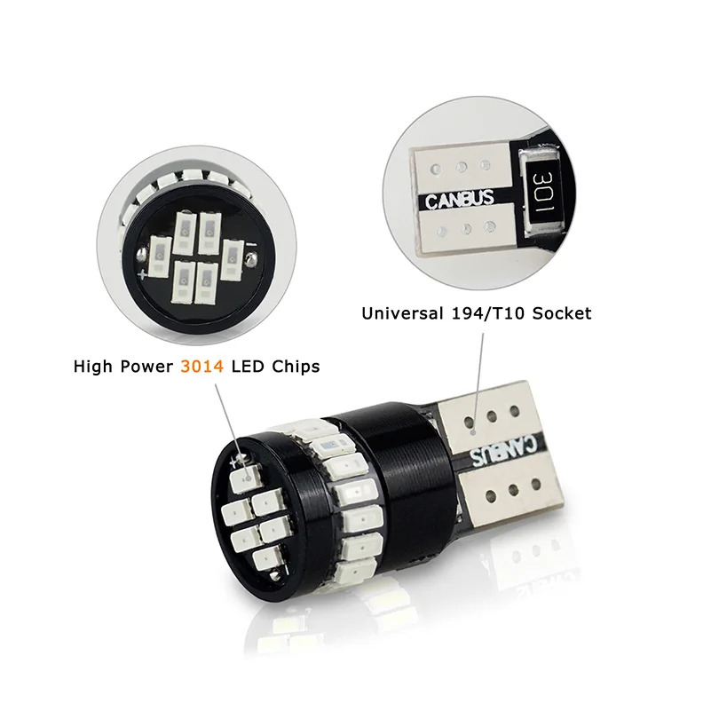 2x автомобильный T10 парковочный светильник W5W 24SMD 2835 Светодиодный Canbus безошибочные