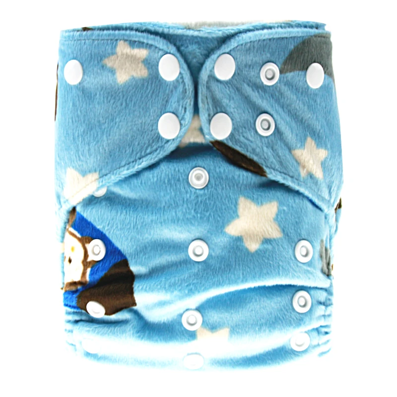 Бренд PORORO супер мягкие детские тканевые подгузники с принтом minky PUL все в одном